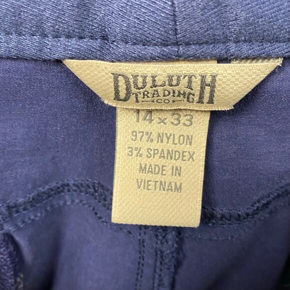 Duluth Trading Co. Navy Blue Nylon Stretch Cargo Pants Size 14 - Picture 10 of 10
